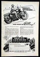 1945 Harley Davidson *Keep Right on Rolling* WWII Army Private vintage AD picture