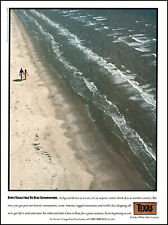 1994 Couple walking on Beach Texas another country retro photo print ad S14 picture