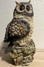 Vintage Short Eared Owl On A Nest Ceramic Pre-owned picture