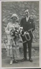 1930s Newlyweds Collectible Photo Ephemera Vintage Couple Portrait picture