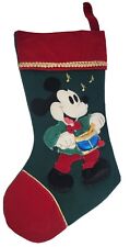 Vtg 3D Disney Mickey Mouse Felt Christmas Stocking Drummer Boy 20
