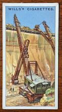1927 Wills Cigarette Card Engineering Wonders No.10 Electric Shovel Canada. picture