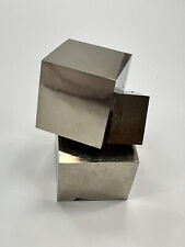 3 cubes__LARGE Lusterous Entwined Interlocking Pyrite Cube Cluster_Spain picture