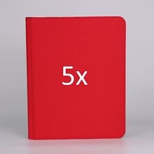 5x, 3x3 Pocket Top Loader Card Folder - Red Leather CLEAR Pockets Aus Stock picture