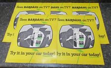 5 Vintage BARDAHL OIL The Detective TRY IT IN YOUR CAR TODAY Advertising TV Sign picture
