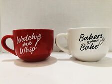 Modern Gourmet Foods Bakers Kitchen Red & White Coffee Mug Set picture