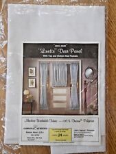 Vintage Corona Curtain Linette Door Panel / Top & Bottom Rod Pockets (542) picture