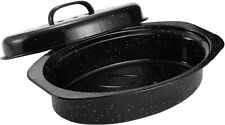 13” Enameled Oval Roasting Pan with Domed Lid - For 7lb Turkey, Chicken, Lamb picture