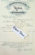 1892 New York Billhead Foster Paul and Company Kendallsville, Indiana Litho picture