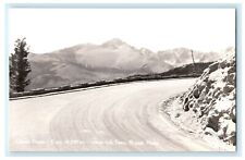 c1940's Long's Peak From Trail Ridge Road Colorado Vintage RPPC Photo Postcard picture