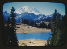 1949 Mt. Rainier From Chinook Pass 35mm Color Slide Photo WA mount old picture