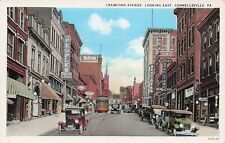 Connellsville PA Main Street Downtown Crawford Ave West Penn Hotel Postcard E9 picture