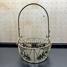Vintage Decorative Farmhouse Garden Wire Basket Leaves Design picture