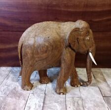 Vintage Hand Carved Solid Wood Elaphant 9