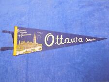 Vintage 1950s OTTAWA CANADA House of Parliament Travel Souvenir 22 X 7 Pennant picture