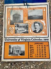 Vintage Extremely Rare Antique 1909 University of Virginia College Calendar picture