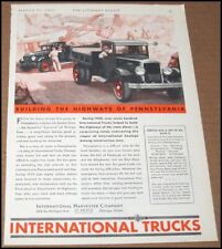 1931 International Trucks Print Ad Advertisement Harvester Company Pennsylvania picture
