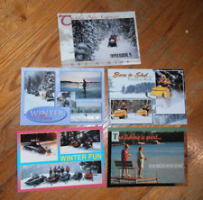 Copper Harbor Michigan Snowmobile and Fishing Postcards ~Set of 5~ picture