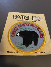 VTG GREAT SMOKY MOUNTAINS Souvenir Iron On Patch picture