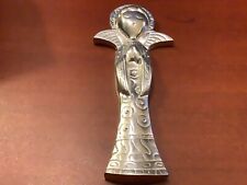 Aluminum Angel~Ready To Hang~Silvertone~7”H X 3”W~Super Nice Quality/Mexico~ picture