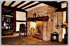 England Stratford Upon Avon Living Room Shakespeares Birthplace Vintage Postcard picture