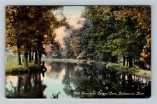 Kalamazoo MI-Michigan, Mill Race Near Lovers Lane, c1911 Vintage Postcard picture