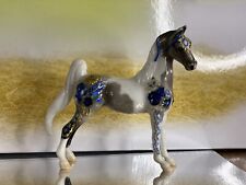 Custom Breyer Stablemate Saddlebred Blue & Gold Design picture