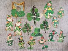 Lot Vintage Dennison St. Patrick's Day Die Cut Cutout Decorations picture
