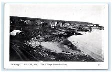 Pemaquid Beach Maine ME Village from the Fort UDB Postcard D9 picture