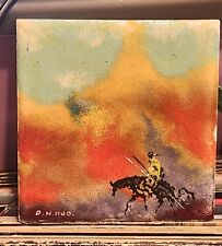Hand-painted small Tile Native American Abstract picture