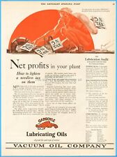 1923 Gargoyle Lubricating Oil Friction Unseen Enemy of Production Vacuum Oil Ad picture