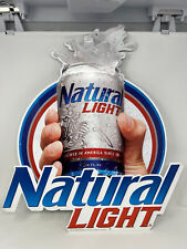 Natural Light Beer Metal Advertising tacker sign Bar / Mancave 23x20 picture