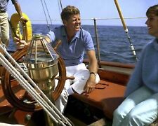 PRESIDENT JOHN F KENNEDY Sailing  8.5x11 PHOTO picture