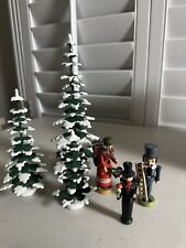 Christmas miniatures lot Trees Figurines All Made in Germany Eche Erzgebirgische picture