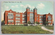 St Louis Missouri~Yeatman High School Front View~Vintage Postcard picture