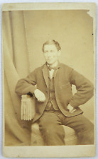 Young Man in Suit with Bowtie, Clean Cut - Lancaster, PA - c.1900s Cabinet Card picture