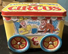 Curious George's Circus Tin Coin Bank by Schylling Vintage Toy Circa 1995 picture