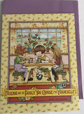 Vintage Mary Engelbreit Mary &Co 6 notecards NIP Friends are the family… picture