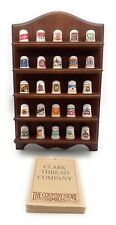 Franklin Mint The Country Store Thimble Set Of 25 W/ Display FP Porcelain 1980 picture
