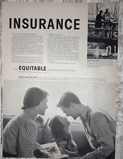 1955 Equitable Vintage Print Ad Life Insurance Annuity Retirement Policy Family picture