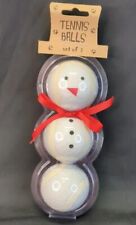 Set Of 3 Tennis Ball Snowman picture