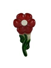 Vintage Design Gifts Plastic Red 8inch Flower Made in USA picture