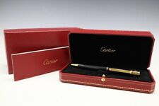 Genuine Cartier Santos de Cartier ballpoint pen, black x gold, black ink 14cm JP picture