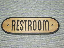 Vintage Rustic Style Oval Restroom Door Sign picture