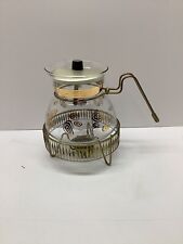 Vintage Flameproof by Jet-O-Matic glass carafe w/ lid and stand picture