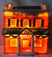 The Christmas Collectibles Antique Santa Musicals, Lighted Public Library, picture