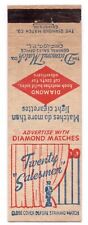 c1940s~Diamond Match Co~TWENTY SALESMEN~Chicago IL~Vintage Matchbook Cover picture
