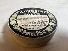 Vintage White Cloverine Brand Salve Medicated Advertising picture
