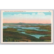 Postcard Bird's Eye View of Lake Winnipesaukee N. H. New Hampshire White Border picture