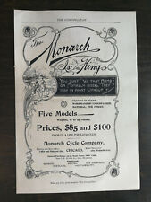 Vintage 1895 Monarch Bicycles Monarch Cycle Co. Full Page Original Ad 1021 A2 picture